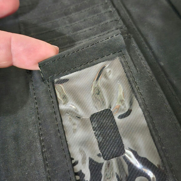 Tommy Hilfiger Black Leather Large Check Book WALLET Retro Trifold - Picture 9 of 9